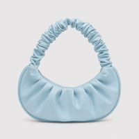 Fashion Pleated Handlebags for Women PU Cloud Bags Leisure Armpit Bag Shopping Shoulder Bags Dumpling Handbag Female Hand Bags